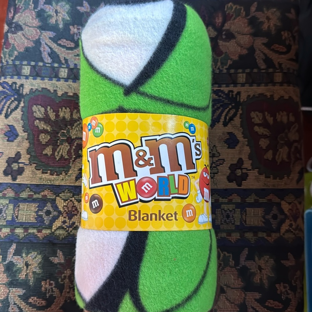 NEW - M&M’s 100% polyester fleece blanket - 50”x60”.